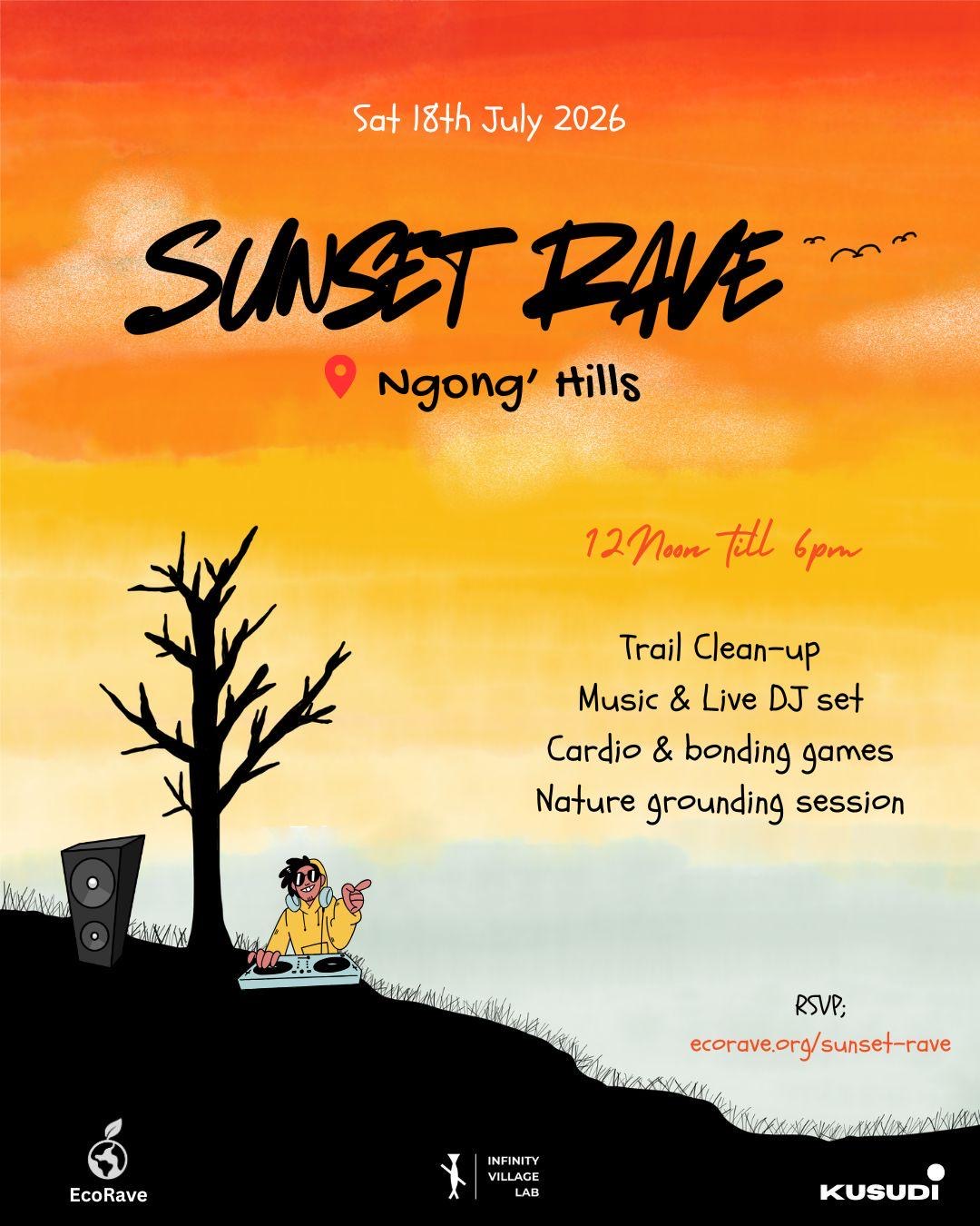 Sunset Rave event poster